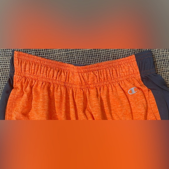 Champion Clemson Tigers Shorts, Size L, Orange w/Grey Side Panels, Elastic Waist - Picture 4 of 5
